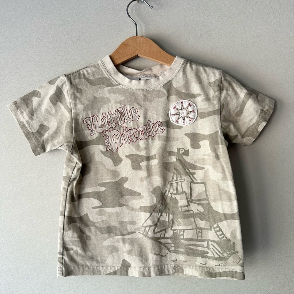 Koala Kids Camouflage “Little Pirate” Graphic Short Sleeve Shirt